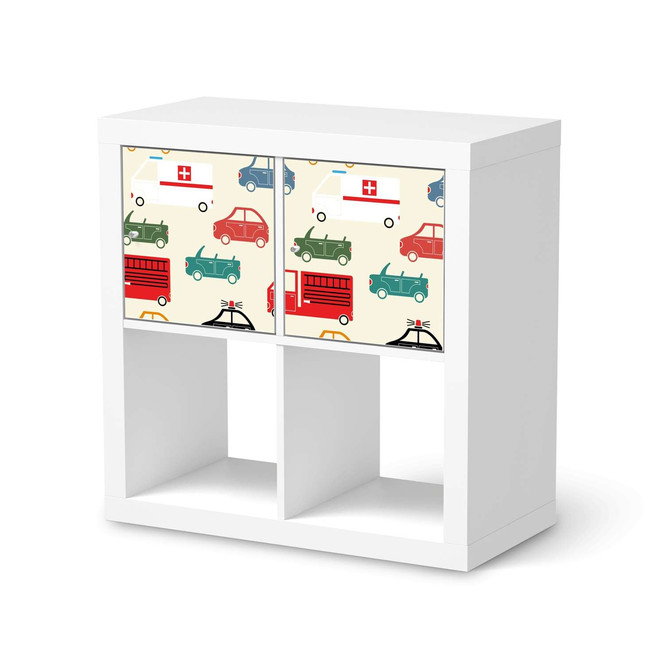 Möbel Klebefolie IKEA Expedit Regal 2 Türen (quer) - Cars- Bild 1