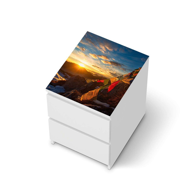 Möbelfolie IKEA Malm Kommode 2 Schubladen oben - Tibet- Bild 1
