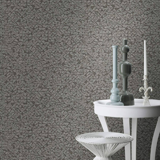 Rasch Vliestapete, Mustertapete Kalahari silber metallic