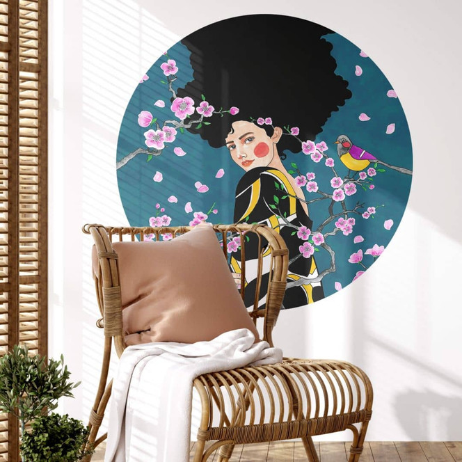 Wandtattoo Kunstdruck Rund - Sie und Ich - Hülya