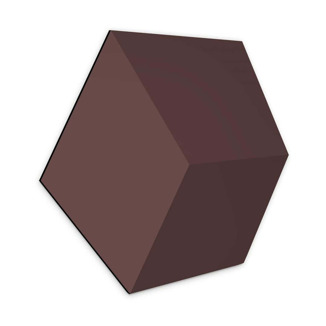 3D Hexagon - Alu-Dibond Dunkelrot