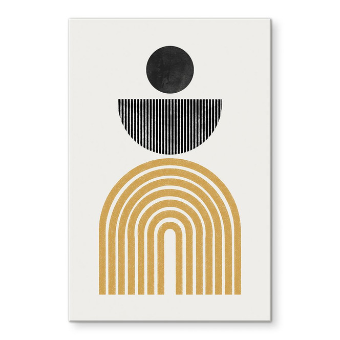 Acrylglasbild Abstrakte Komposition mit Kreis und Halbbogen - The Miuus Studio