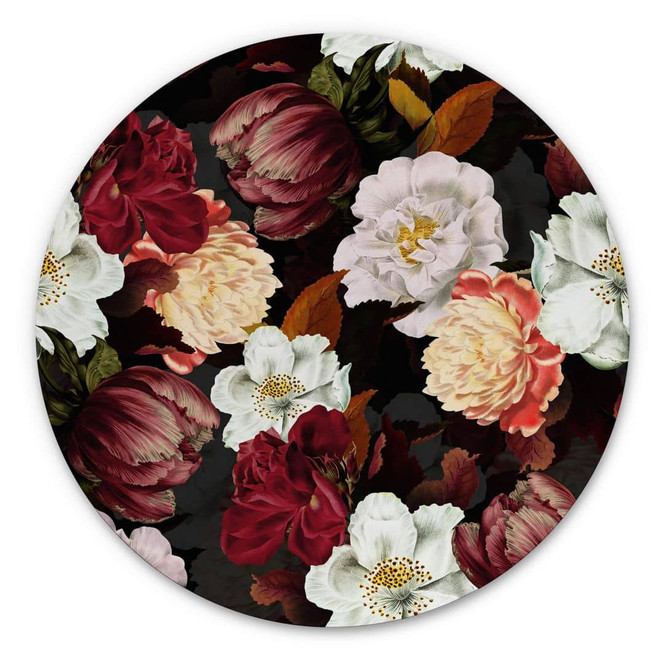 Alu-Dibond UN Designs - Blumenarrangement - Rund