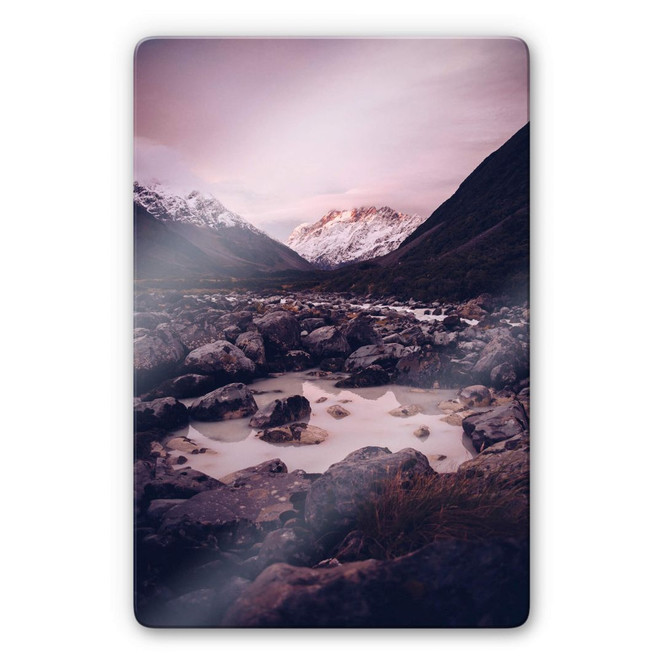 Glasbild Berggipfel 02