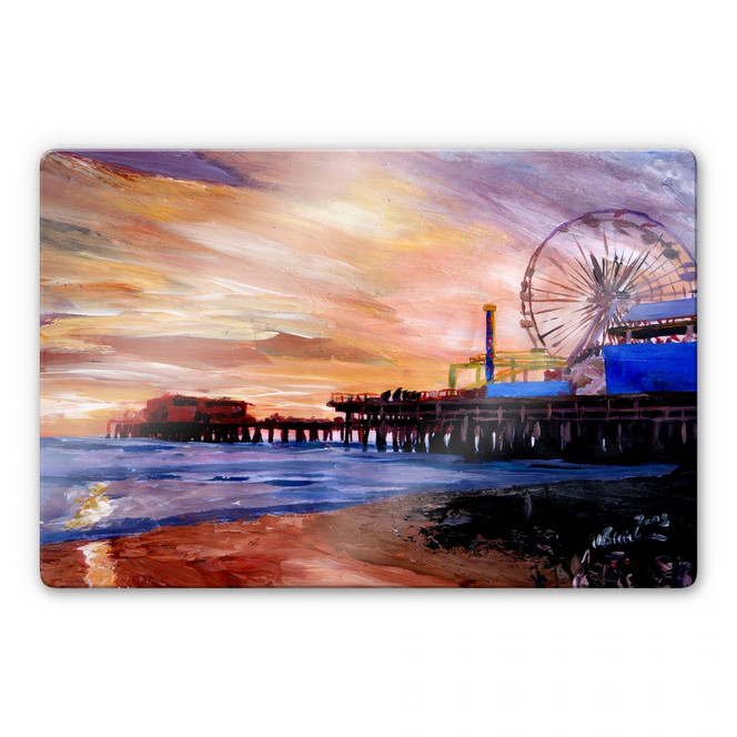 Glasbild Bleichner - Santa Monica Pier