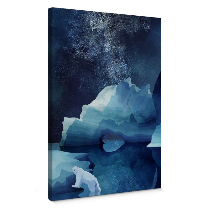 Leinwandbild Goed Blauw - Der Polarbär