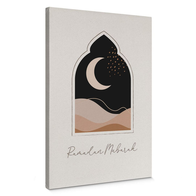 Leinwandbild Ramadan Mubarak Mondsichel
