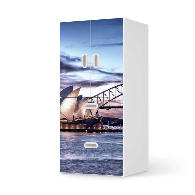 Möbelfolie IKEA Stuva / Fritids - 2 Schubladen und 2 kleine Türen - Sydney- Bild 1
