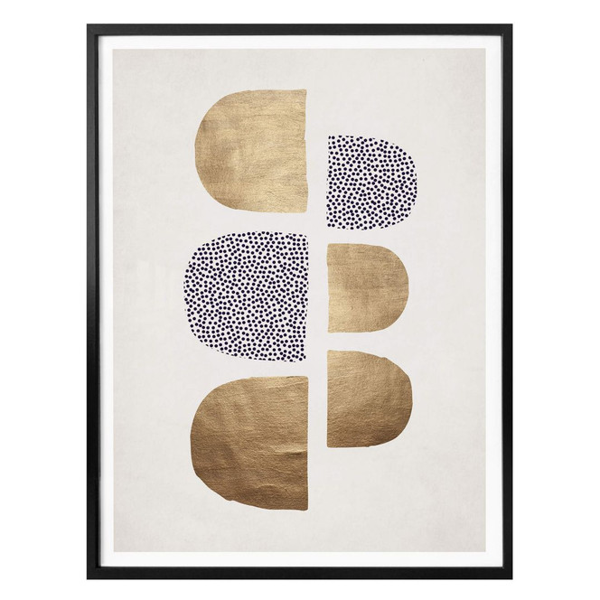 Poster Kubistika - Golden Geometrica