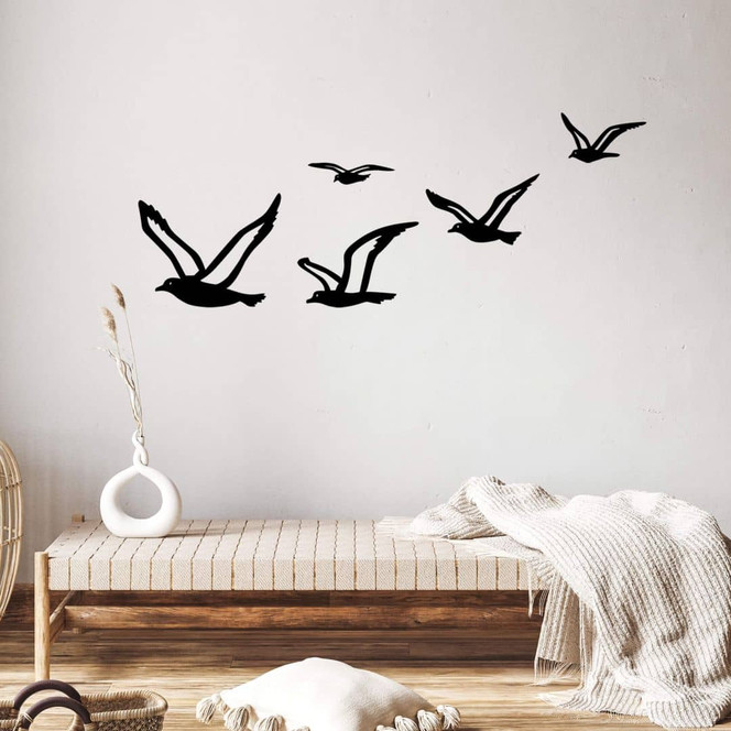 Wandtattoo Möwenschar (5-teilig)
