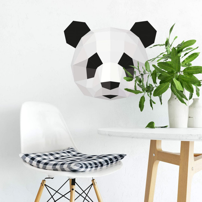 Wandtattoo Polygon - Pandakopf