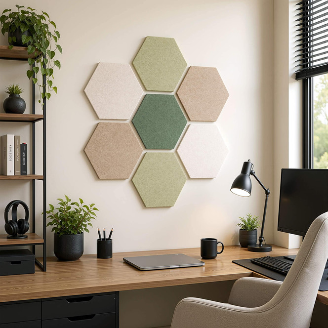 Filz Deko Hexagon | Wanddeko, Pinnwand & Schallschutz