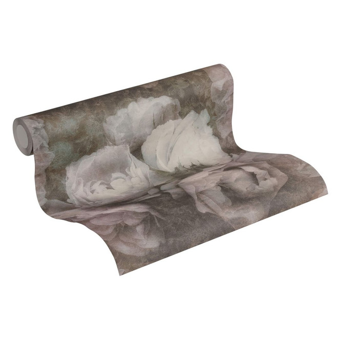 Livingwalls Vliestapete New Walls Romantic Dream Blumentapete mit Rosen grün, lila