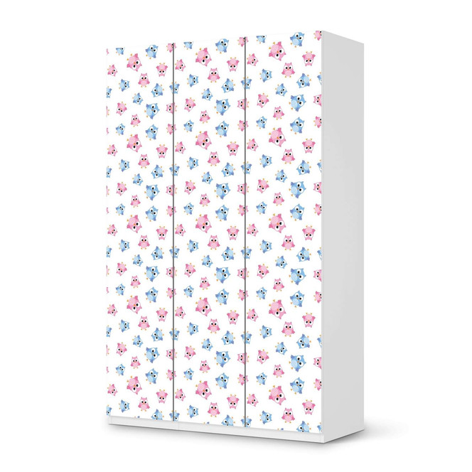 Möbelfolie IKEA Pax Schrank 236cm Höhe - 3 Türen - Eulenparty- Bild 1