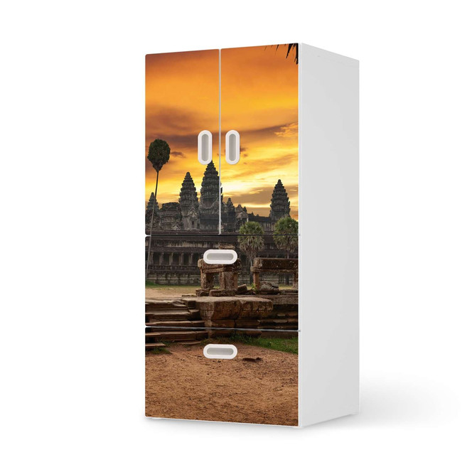 Möbelfolie IKEA Stuva / Fritids - 2 Schubladen und 2 kleine Türen - Angkor Wat- Bild 1