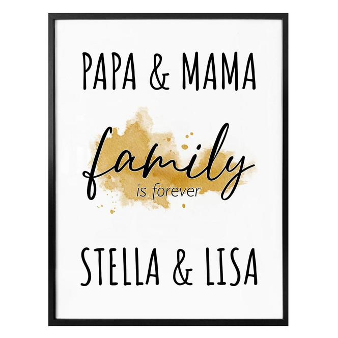 Personalisiertes Poster Family is forever