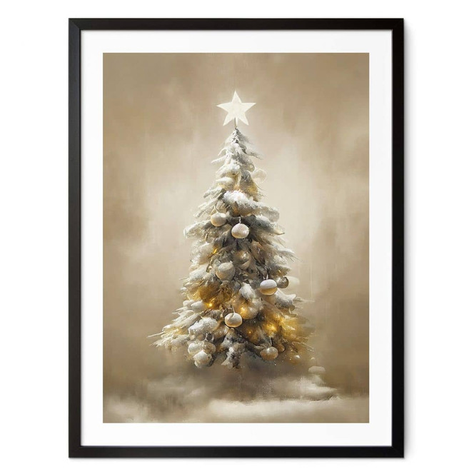 Poster Goldener Weihnachtsbaum - Treechild
