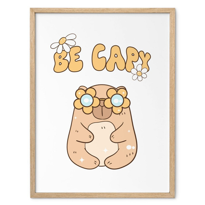 Poster Retro Capybara - Be Capy