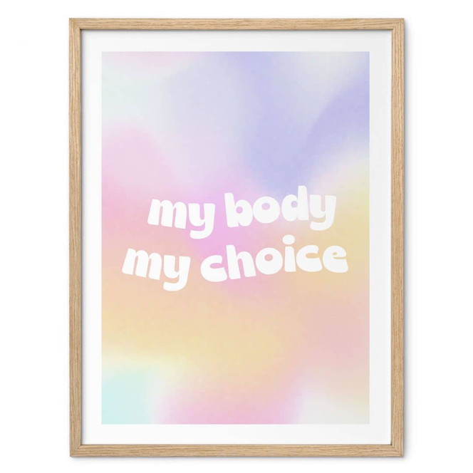 Spruchposter My body my choice | Empowerment Poster