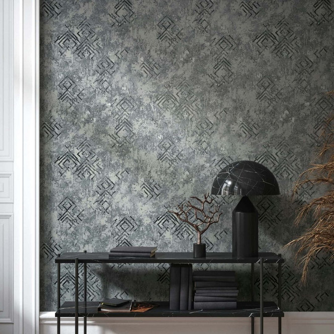 Vliestapete Betonoptik Grafisch Modern in Grau