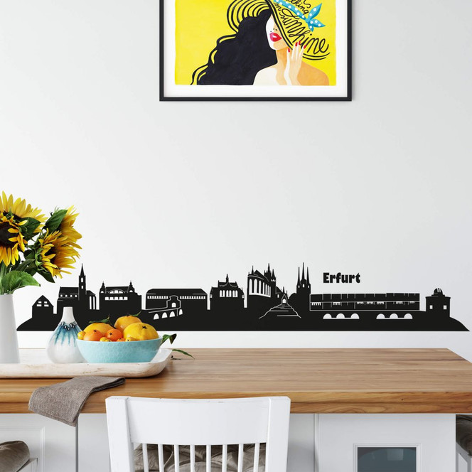 Wandtattoo Erfurt Skyline