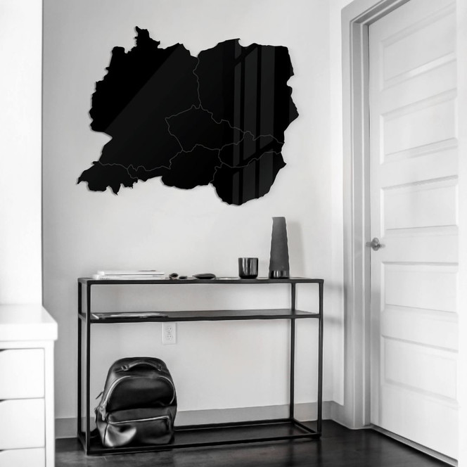 Acryldeko Karte Mitteleuropa