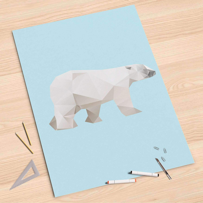 Folienbogen (80x120cm) - Origami Polar Bear- Bild 1