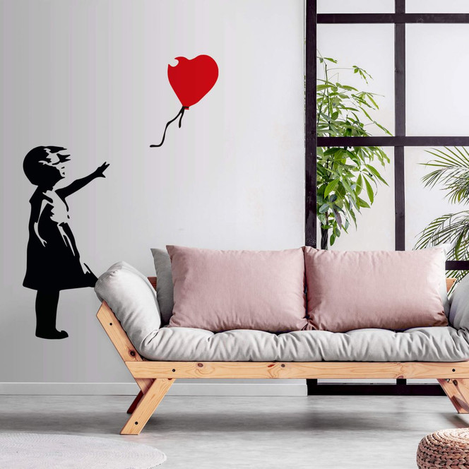 Fototapete Banksy - Girl with the red balloon