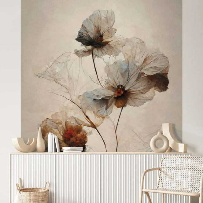 Fototapete Blumentapete | Trockenblumen - Eleganz der Vergänglichkeit - Treechild