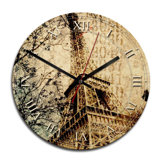 Holz-Wanduhr - Nostalgic Paris