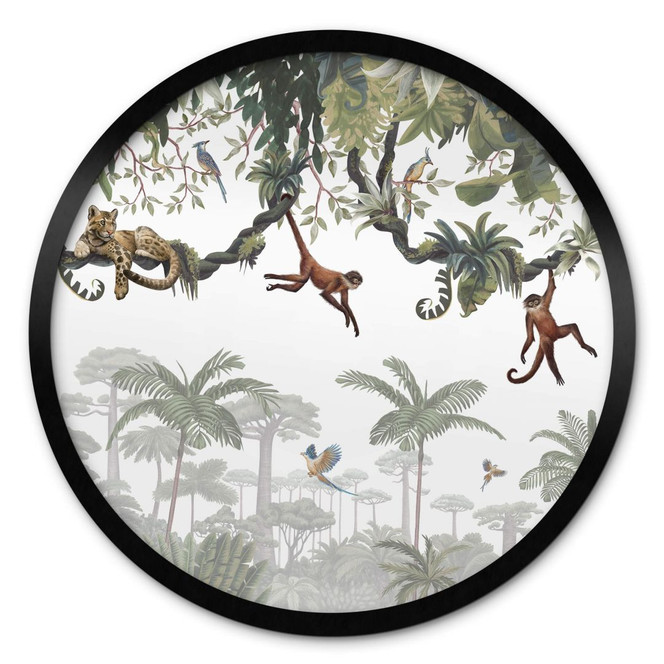 Kinderposter Kikki Belle - Freche Äffchen - Rund