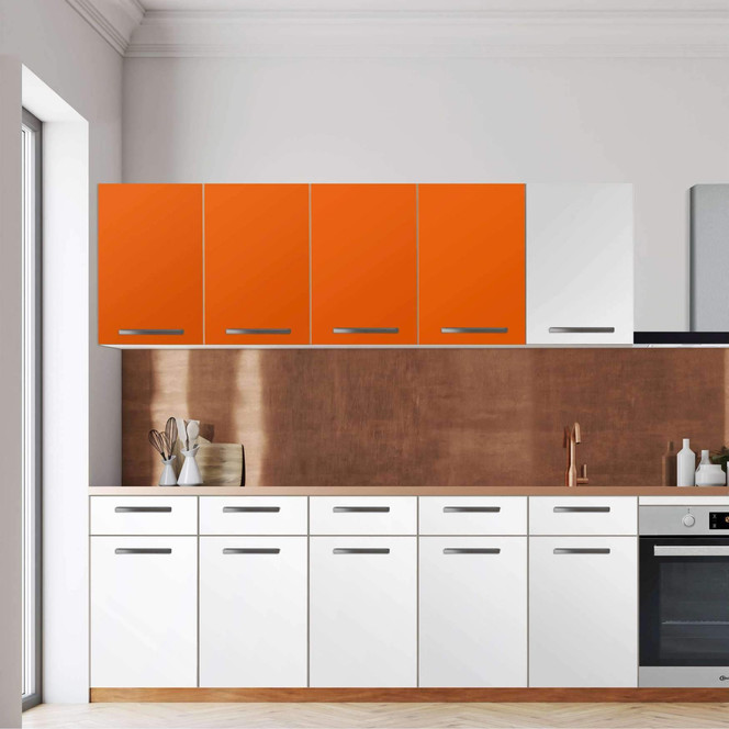 Klebefolie - Wandschrank 160cm Breite - Orange Dark
