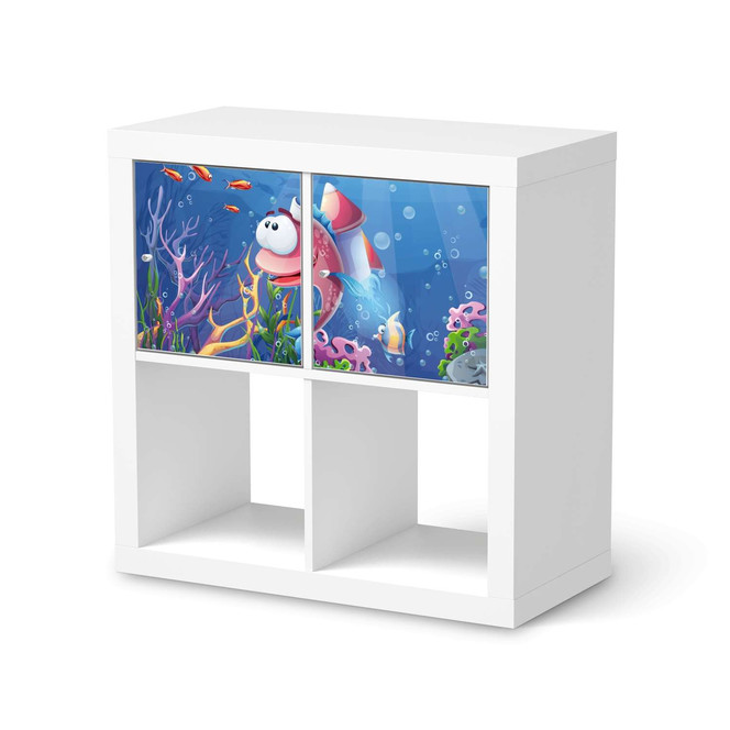 Möbel Klebefolie IKEA Expedit Regal 2 Türen (quer) - Bubbles- Bild 1