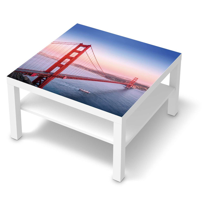 Möbelfolie IKEA Lack Tisch 78x78cm - Golden Gate- Bild 1