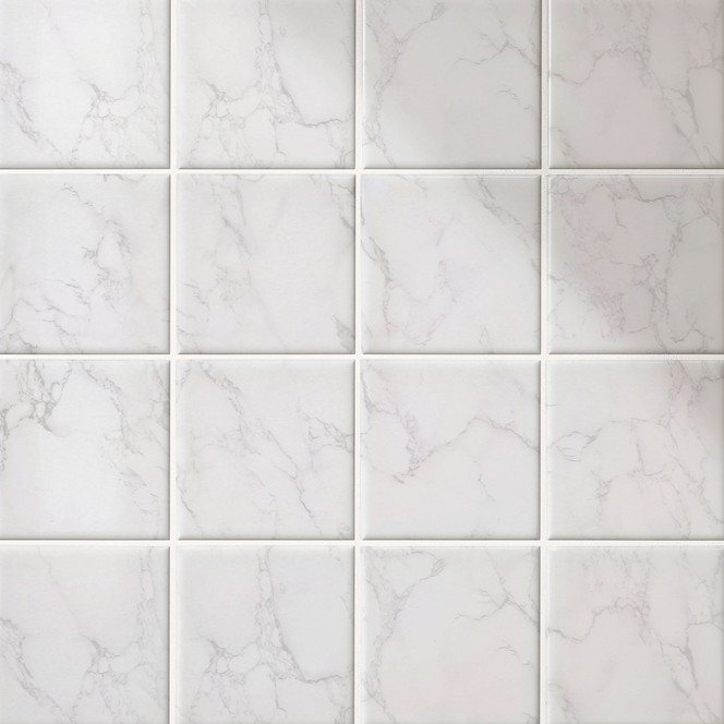 Fliesenaufkleber Marmor Optik, weiss-grau - Möbelfolie, Küchenrückwand, Badfolie