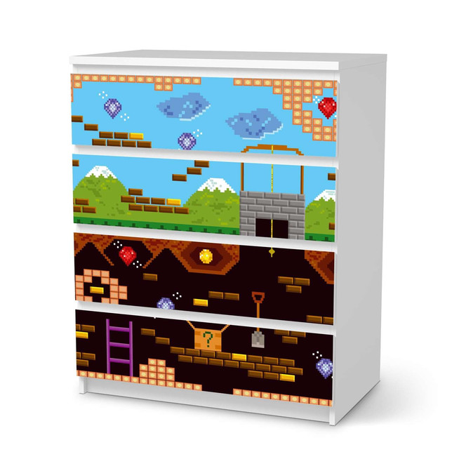 Folie IKEA Malm Kommode 4 Schubladen - Pixelmania- Bild 1