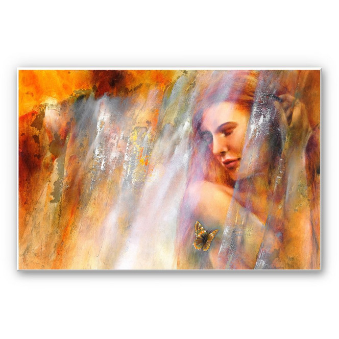 Hartschaumbild - Schmucker - Laura mit Schmetterling