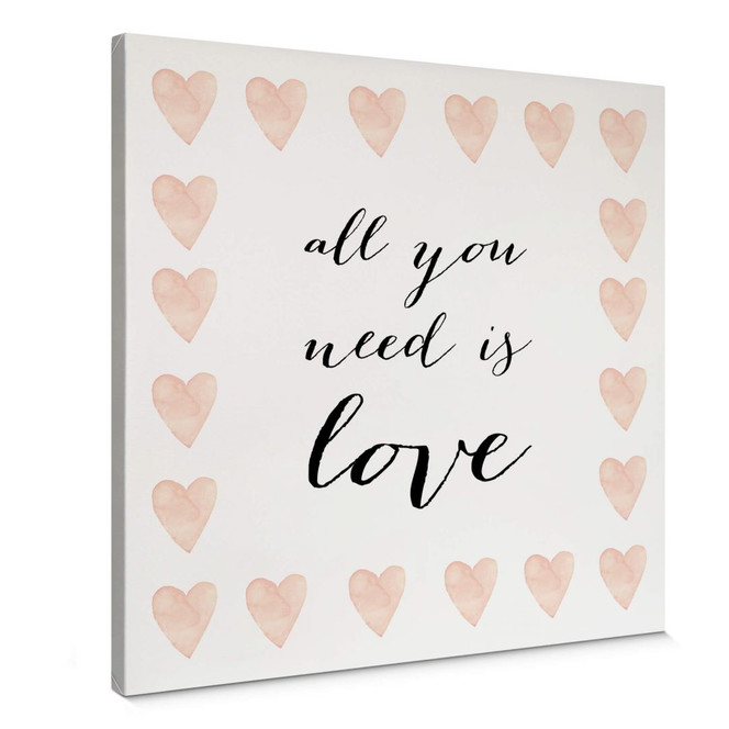 Leinwandbild Confetti & Cream - All you need is love