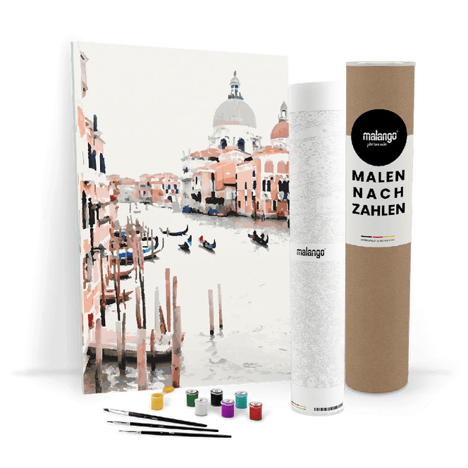 Malen nach Zahlen Leinwandbild - Canale Grande in Venedig