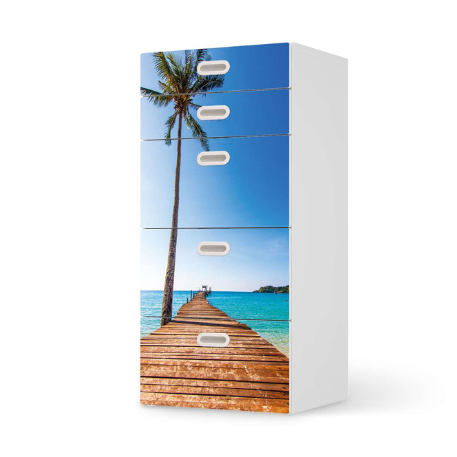 Möbel Klebefolie IKEA Stuva / Fritids Kommode - 5 Schubladen - Caribbean- Bild 1