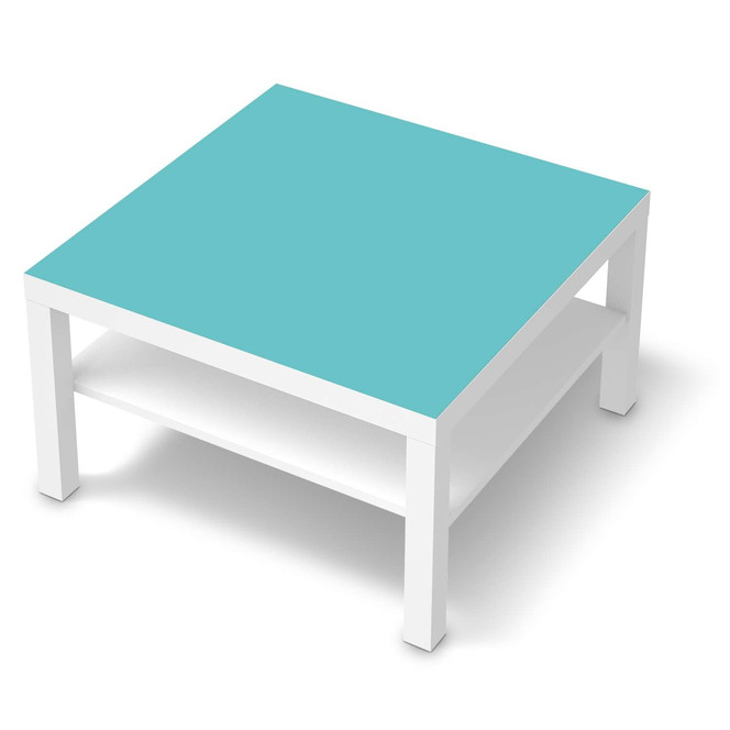 Möbelfolie IKEA Lack Tisch 78x78cm - Türkisgrün Light- Bild 1
