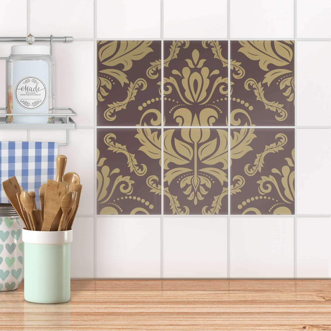 Fliesenaufkleber hoch - Retro Revival - 6er Set