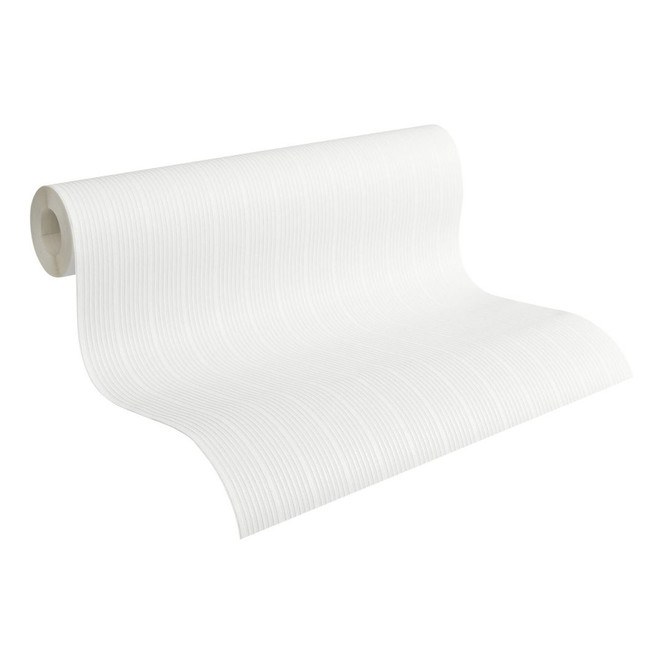 A.S. Création Vliestapete Meistervlies Streifentapete überstreichbar weiss