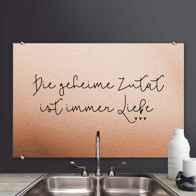Spritzschutz - Die geheime Zutat ist immer Liebe
