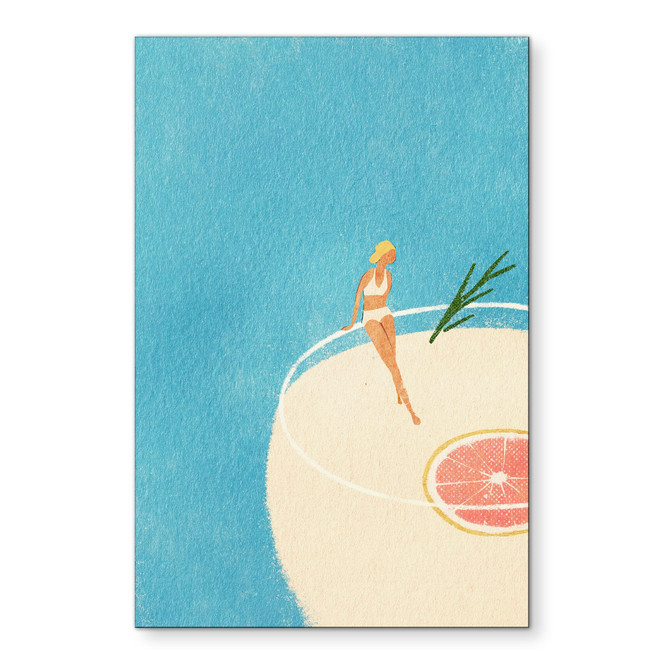Wandbild Sommer Cocktail am Pool - Rivers - Alu-Dibond