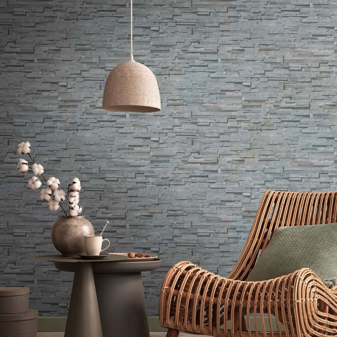 3D Tapete Steinoptik Grau Steintapete - Vlies Mustertapete Steinwand Design Vliestapete 