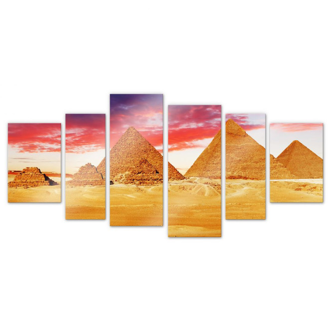 Acrylglasbild Die Pyramiden von Gizeh (6-teilig)