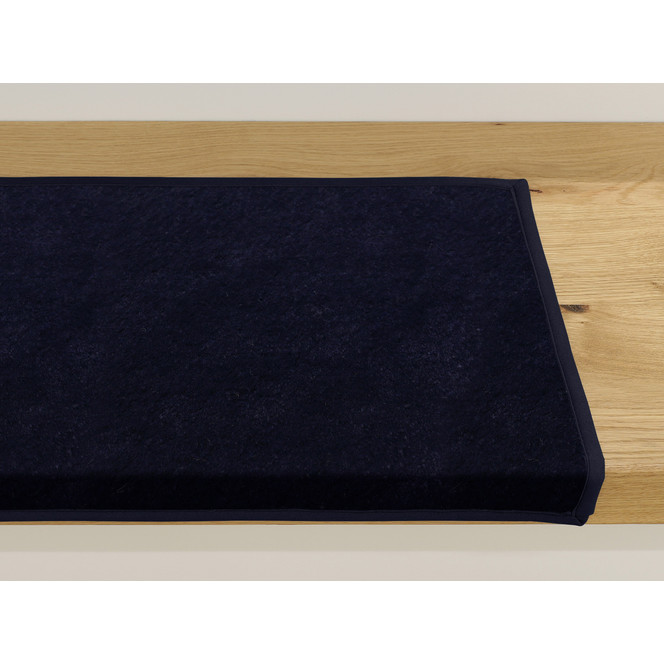 Emily Velours Stufenmatte Rechteckig Wunschmass in Blue Marlin