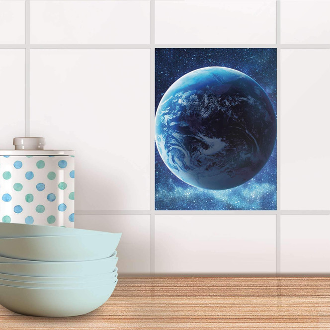 Fliesensticker - Planet Blue