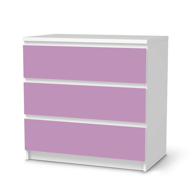 Klebefolie IKEA Malm Kommode 3 Schubladen - Flieder Light- Bild 1